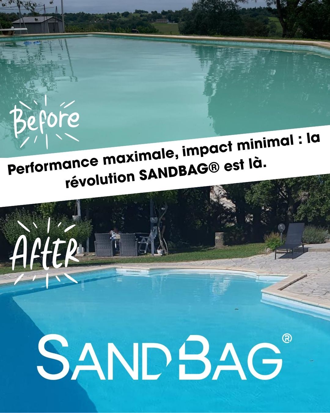 sandbag-avant-apres Filtration eau